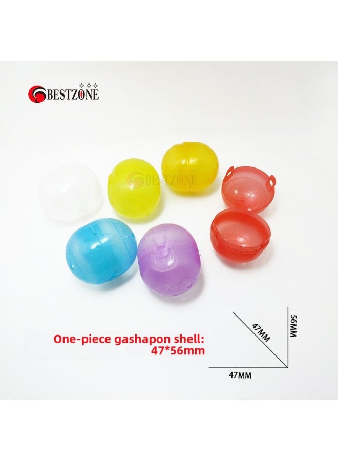 Gashapon Machine 5cm Gashapon 45x 45/50mm/55/65/70 Plastic Ball Bandai Conjoined Gashapon Toy Ball-Color:63*70 Conjoined Egg Shell Color Mixing