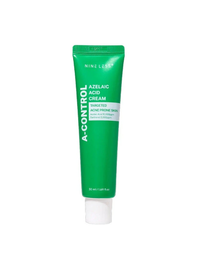 NINELESS A-Control Azelaic Acid Cream – Korean Blemish Clear Moisturizer for Face - Acne-Fighting & Hydrating for Clearer Skin - Blemish Relief, Soothing Recovery, 1.69oz. - Image 1
