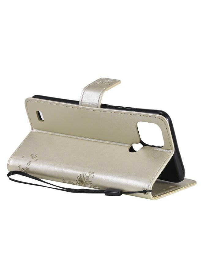 اس-توب جراب لهاتف OPPO Realme C21 / C20، جراب من جلد البولي يوريثان قلاب أفقي بطباعة مضغوطة بنقشة شجرة وقط مع حامل وفتحات للبطاقات ومحفظة وحبل تعليق - Image 5