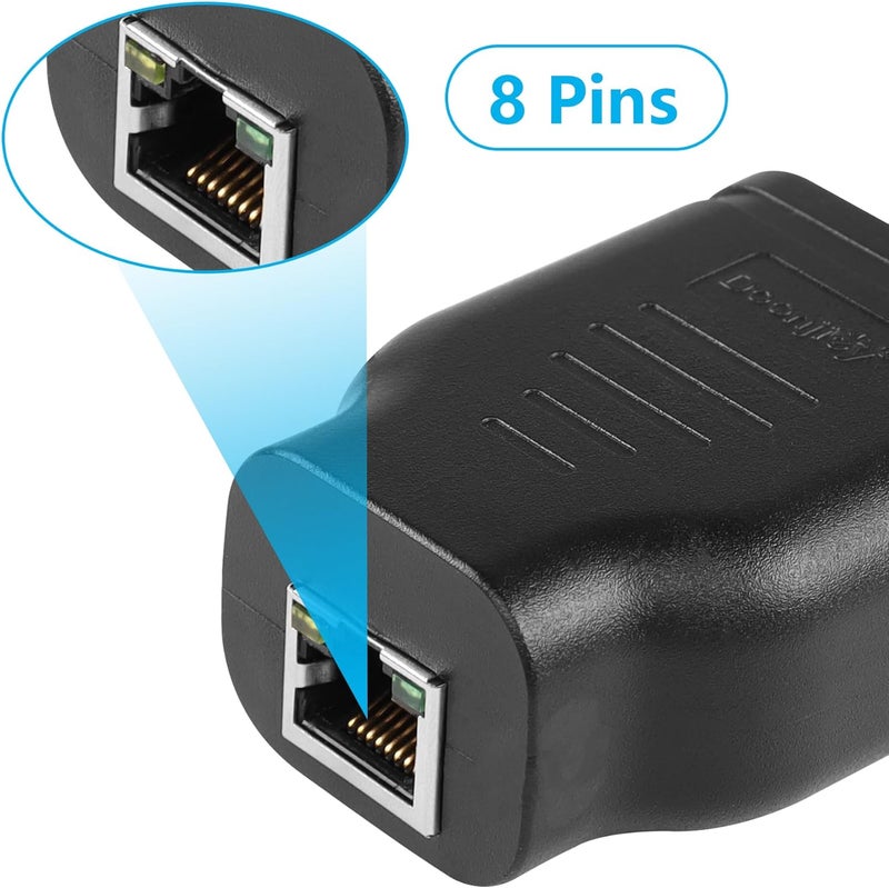 SinLoon SinLoon Gigabit Network Splitter AdapterRJ45 1 to 2 High Speed 1000100Mbps Ethernet Splitter with USB Power Port for Computer Hub Switch Router ADSL Settop Box Digital TV etc  - Image 2