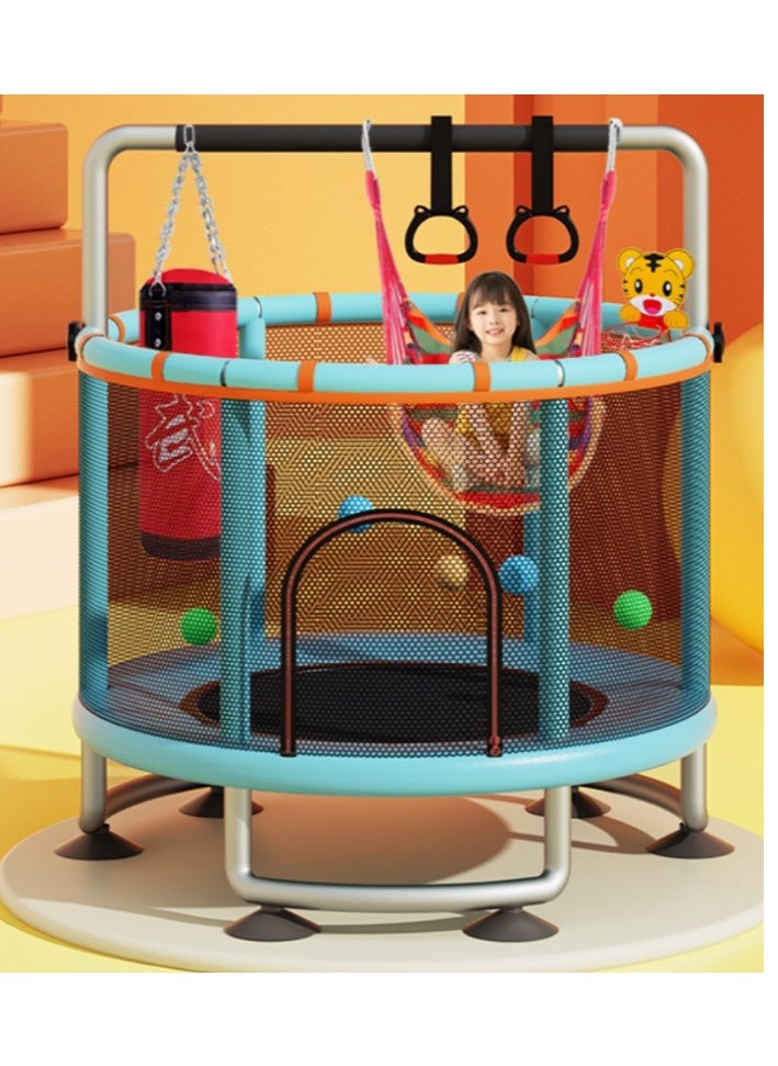 Generic Fence-Net Elastic Trampoline, Indoor and Outdoor Children's Elastic Trampoline, Safety Fencing Net Small Fitness Trampoline Toy.  - Image 1