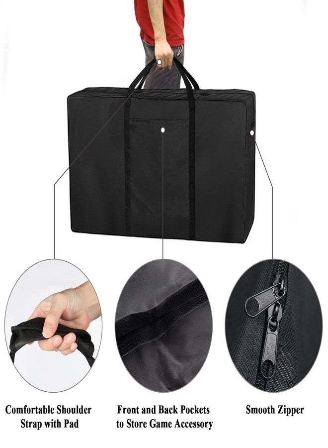 Andacar Cornhole Carrying Case, Professional Bean Bags for Cornhole Game Corn Hole with Bags Boards Carrying Bag Regulation Cornhole Board Covers Black - 48" L×9.5" W×24" H - Image 4