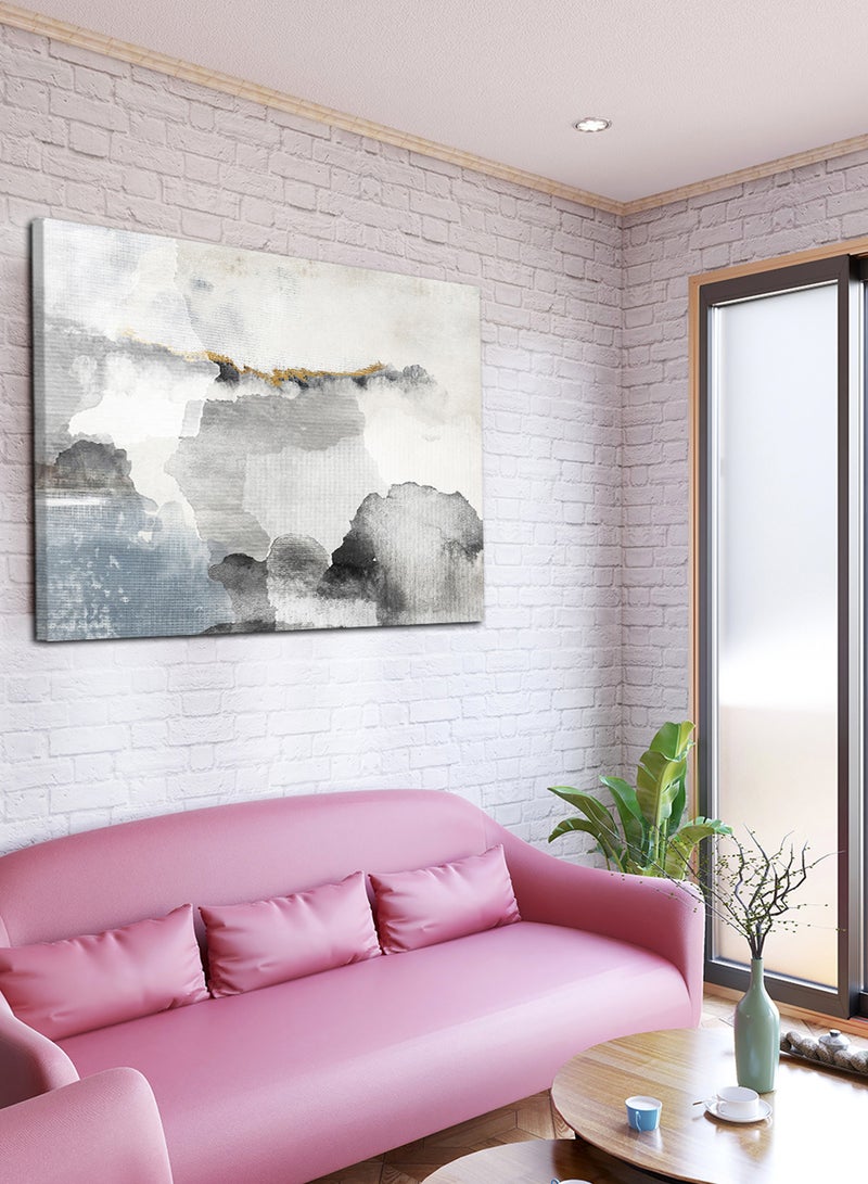 لوحة كانفاس على إطار خشبي بتصميم فن تجريدي - Image 3