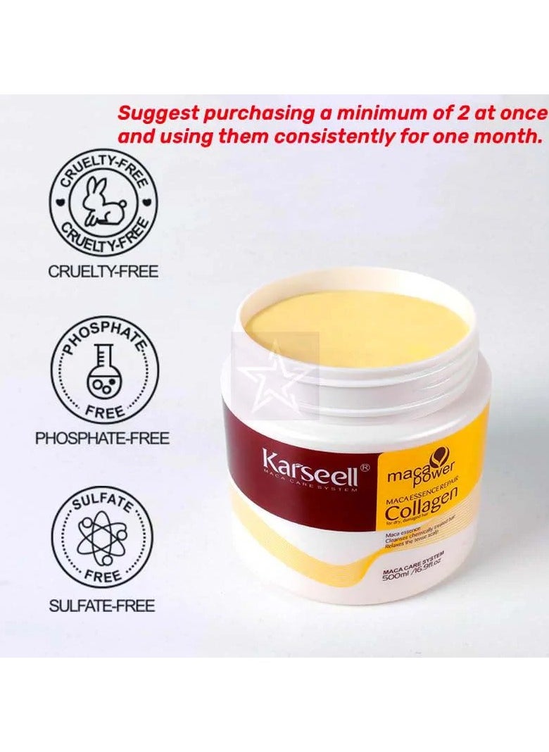 Karseell - Collagen Hair Mask For Dry Damaged Hair – 500ml - Image 1