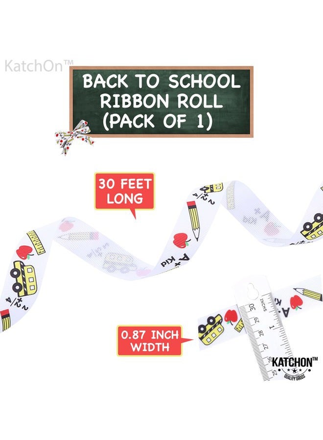 KATCHON , Back to School Ribbon for Crafts - 10 Yard | Back to School Decorations | Teacher Ribbon for Crafts | First Day Decorations | Back to School Supplies | Classroom Decor - Image 3