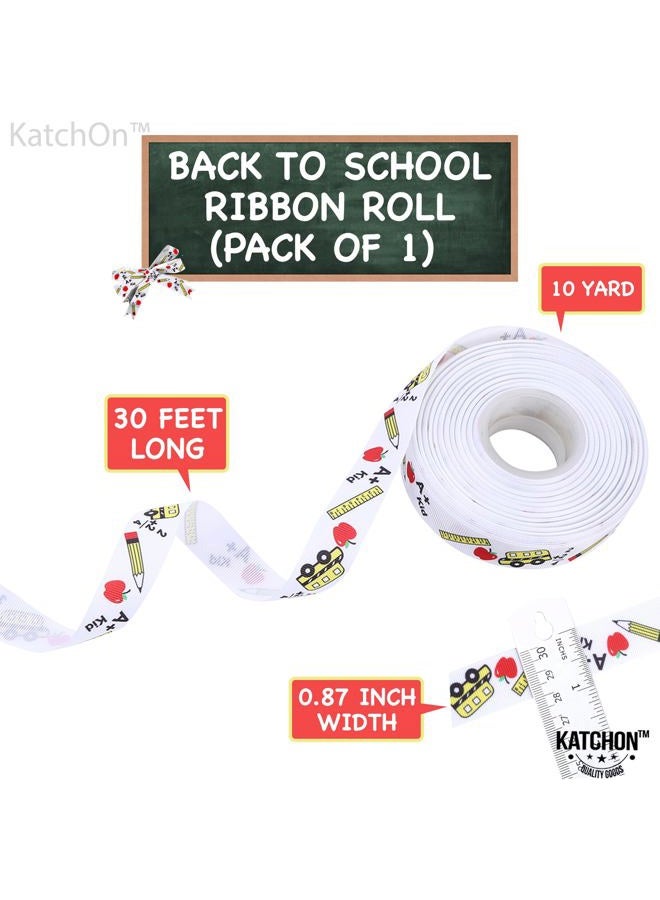 KATCHON , Back to School Ribbon for Crafts - 10 Yard | Back to School Decorations | Teacher Ribbon for Crafts | First Day Decorations | Back to School Supplies | Classroom Decor - Image 2