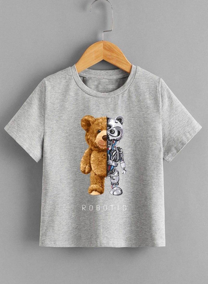Mesery Mesery T- Shirts - For Boy - Printed-Grey  - Image 1
