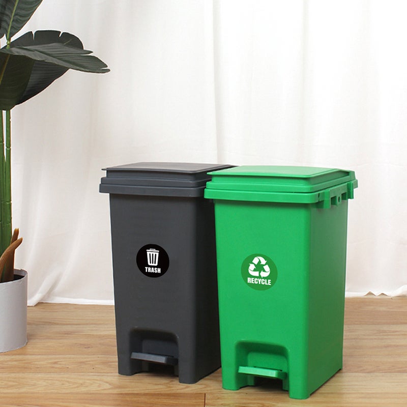 1 Set of 6 Sheets Garbage Classification Label Stickers Trash Can Stickers - Image 1