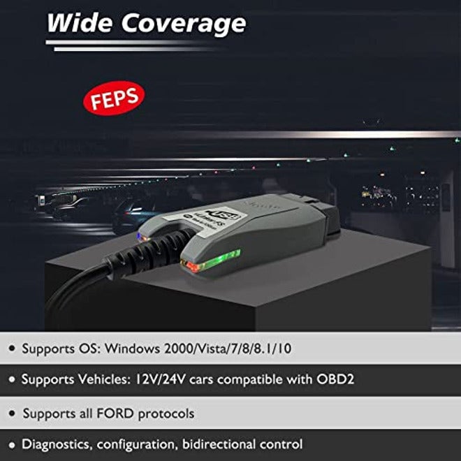 قارئ رموز اف اس او بي دي 2 فلينكر، محول USB او بي دي II او بي دي-II، أداة تشخيص وماسح ضوئي او بي دي-II متوافق مع فورسكان، بمفتاح تبديل تلقائي بين اتش اس-كان وام اس-كان - Image 5