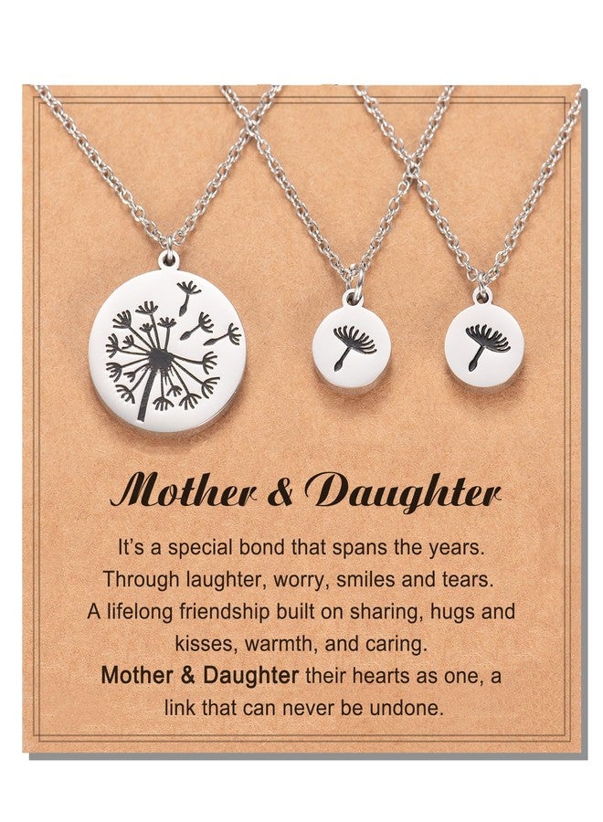 Shonyin Matching Necklace for Mother Daughter Set for 2/3, Valentines Day Gift Mother's Day Birthday Christmas Gifts for Mother Daughter, Metal, Agate - Image 1