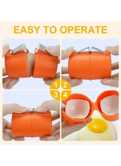 Oasisgalore 2PCS Stainless Steel Egg Cutter and Cracker for Raw and Cooked Eggs  - Image 2