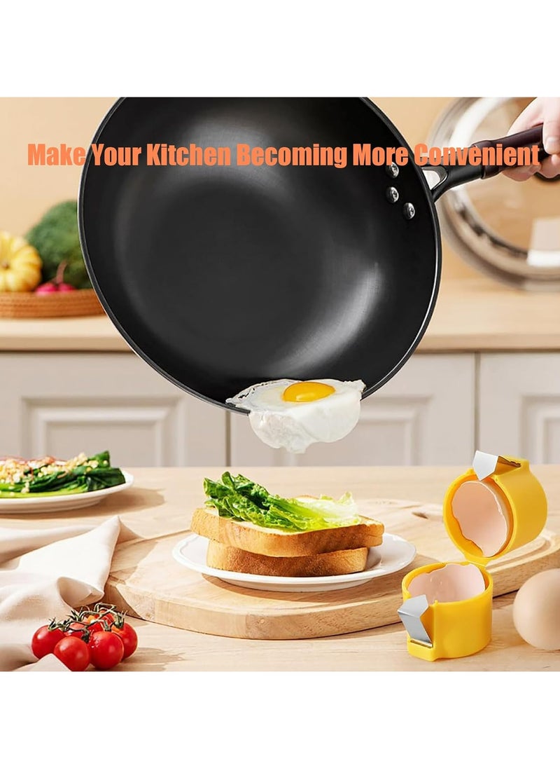 Oasisgalore - 2PCS Stainless Steel Egg Cutter and Cracker for Raw and Cooked Eggs - Image 1