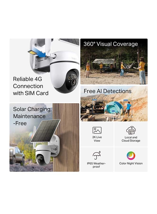 TP-LINK Tapo C615G KIT, Solar-Powered Pan/Tilt 4G LTE Security Camera Kit - Image 3