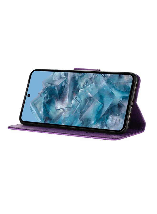 جرين تايجر جراب لهاتف Google Pixel 8، جراب هاتف جلدي قابل للطي منقوش بنقشة الفراشة - Image 5