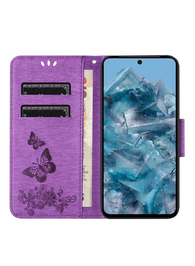 جرين تايجر جراب لهاتف Google Pixel 8، جراب هاتف جلدي قابل للطي منقوش بنقشة الفراشة - Image 4