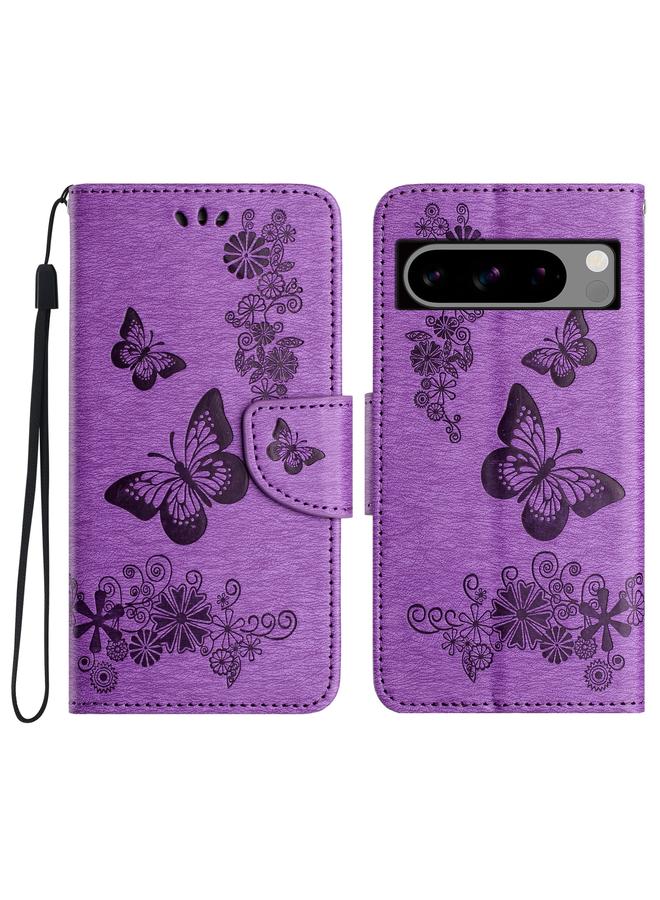 جرين تايجر جراب لهاتف Google Pixel 8، جراب هاتف جلدي قابل للطي منقوش بنقشة الفراشة - Image 1