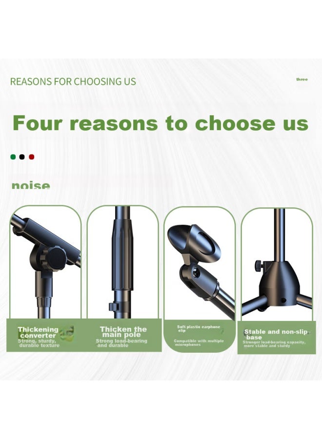 Nintaus Microphone Stand, Professional Stage Floor-standing Adjustable Tripod, Conference And Speech Microphone Stand, Floor-standing Stage Ktv Wireless Condenser Microphone Stand, Hy-23 - Image 2