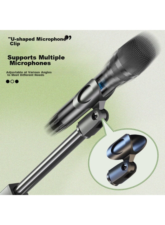 Nintaus Microphone Stand, Professional Stage Floor-standing Adjustable Tripod, Conference And Speech Microphone Stand, Floor-standing Stage Ktv Wireless Condenser Microphone Stand, Hy-23 - Image 3