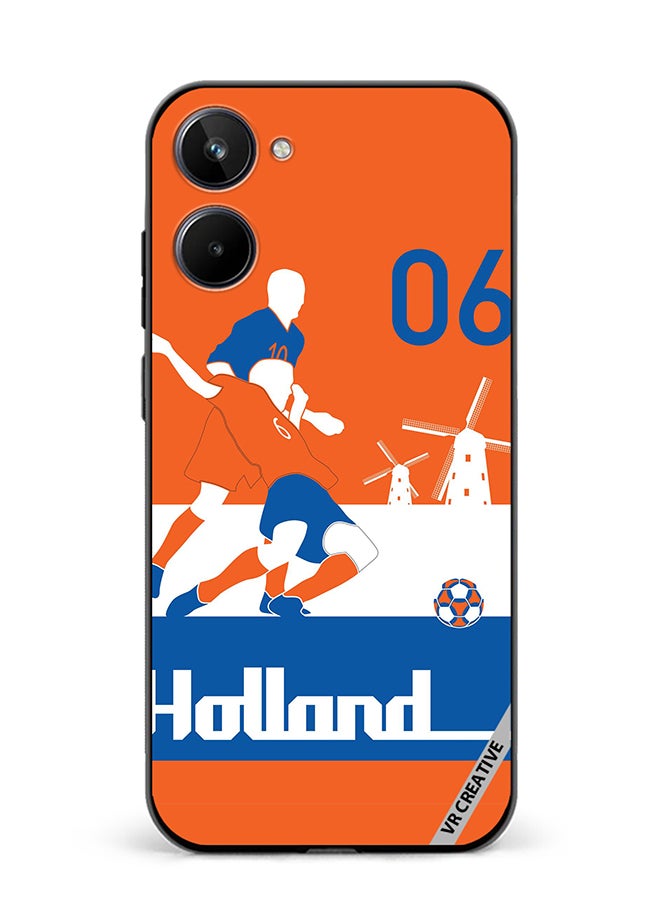 VR CREATIVE Protective Case Cover For Realme 10 Holland Football Soccer Players Design Multicolour - Image 1