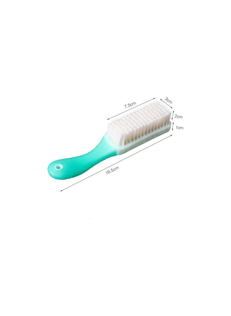 wolpin Wolpin Bathroom Cleaning Brush (Pack of 2) Shoe Brush Multipurpose Washbasin Brush Sliding Door Cleaning with Grip Handle, Pink & Green  - Image 4