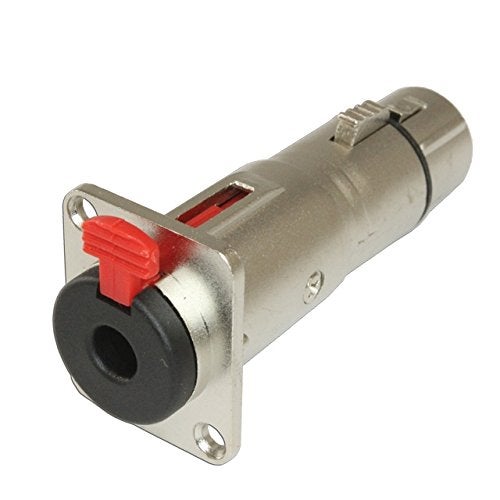 MCSPROAUDIO 1/4 TRS to XLR Female Pass Through Panel Mount Jack - Image 1