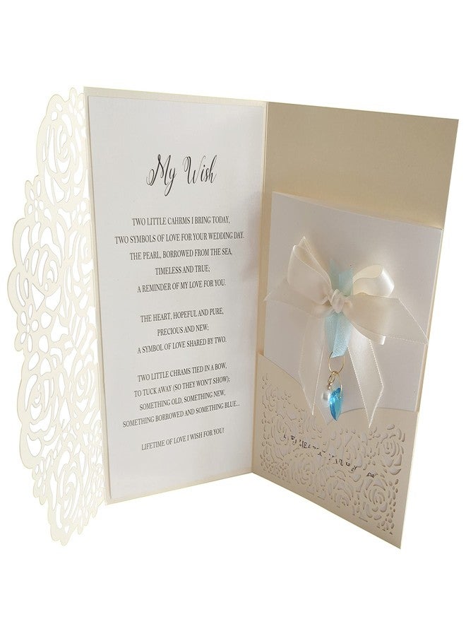 Spercy Wedding Day Card for Daughter, Gift Card for Daughter on Wedding Day, Bridal Shower Mother to Bride Gift Card, Wedding Gown Charm, Bridal Bouquet Charm, Something Blue - Image 5