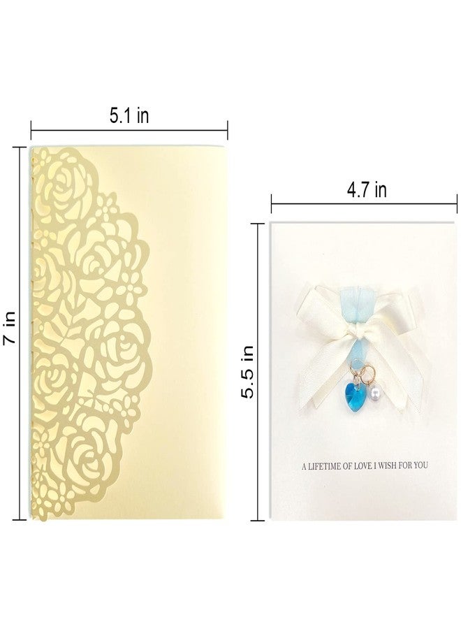 Spercy Wedding Day Card for Daughter, Gift Card for Daughter on Wedding Day, Bridal Shower Mother to Bride Gift Card, Wedding Gown Charm, Bridal Bouquet Charm, Something Blue - Image 3