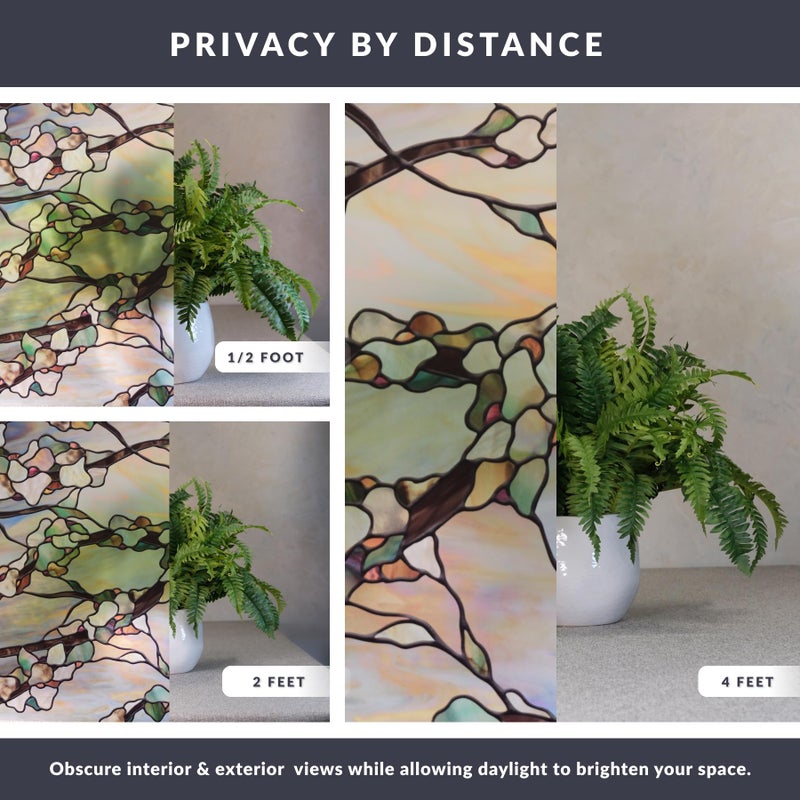 Artscape Sunset | Privacy Window Film with Vibrant Colored Pattern | Non-Adhesive & UV Protection | Easy to Apply & Removable | 24 x 36 Inches | Made in USA - Image 4