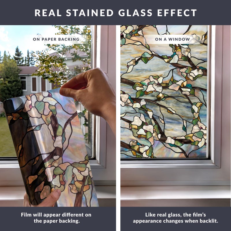 Artscape Sunset | Privacy Window Film with Vibrant Colored Pattern | Non-Adhesive & UV Protection | Easy to Apply & Removable | 24 x 36 Inches | Made in USA - Image 5