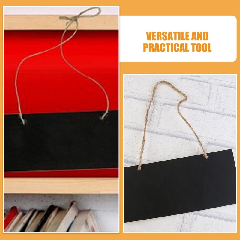 Mini Wooden Chalkboard Sign with Hanging Strings Small Message Board for Home Office and Craft - Image 5