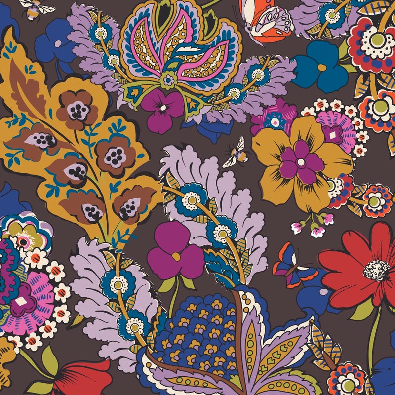 Vera Bradley Women's Premium Cotton Lunch Bag, Colorful Bouquet, One Size - Image 3