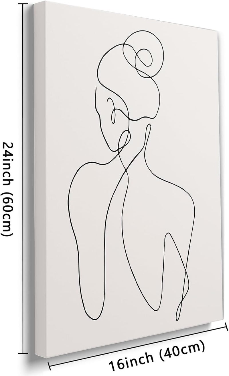 Pttkktbm طباعة فنية لرسم خطي لامرأة بأسلوب مينيماليست - Image 3