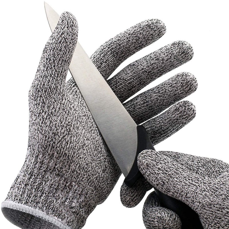 Nirvisha Level 5 Protection Cut Resistant Hand Protector Polyethylene Gloves Free Size Multicolour 1 Pair