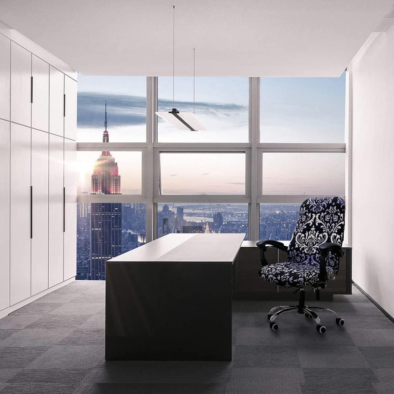 Deisy Dee Computer Office Chair Covers for Stretch Universal Rotating Chair Desk Chairs ONLY Chair Covers (C, Medium) - Image 2