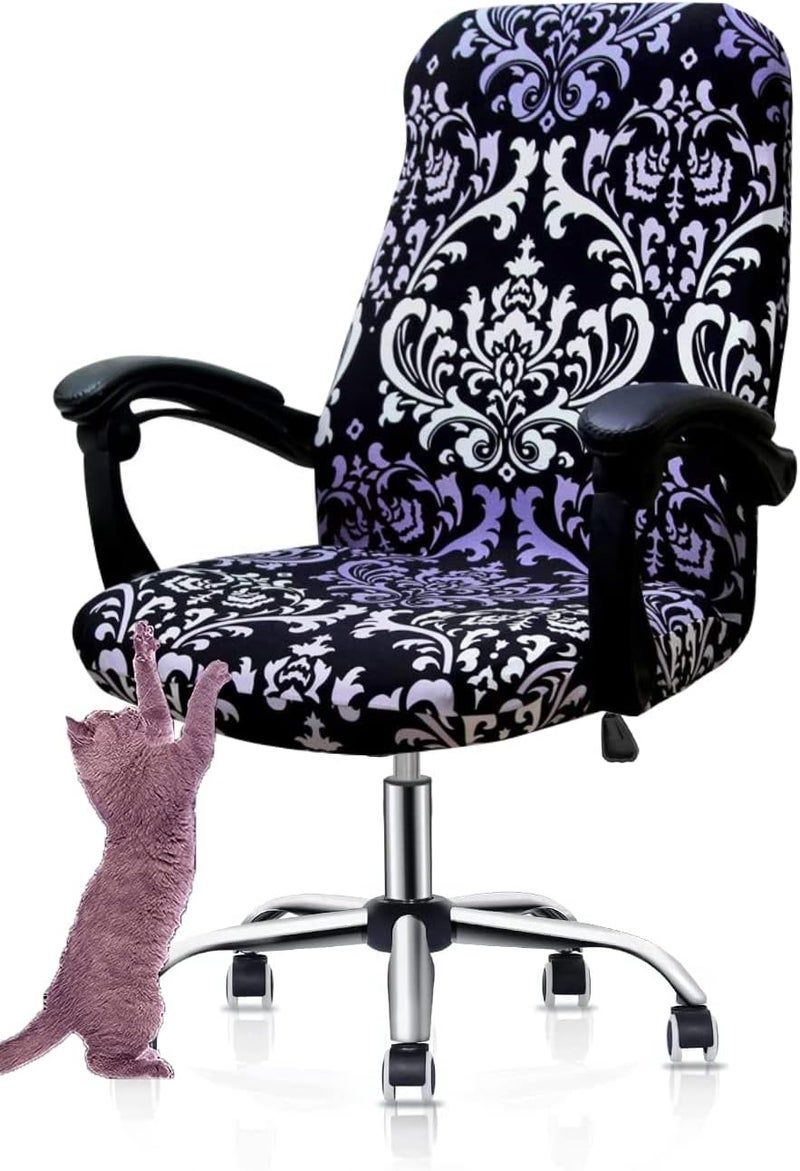 Deisy Dee Computer Office Chair Covers for Stretch Universal Rotating Chair Desk Chairs ONLY Chair Covers (C, Medium) - Image 1