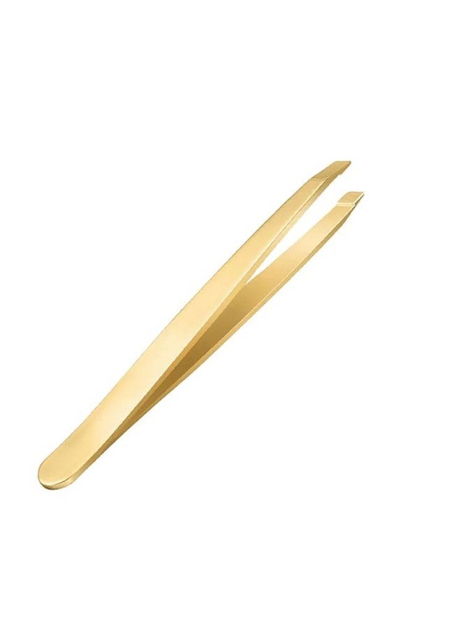 KIRA Tweezer Plucker Precision Tweezers For Eyebrows, Ingrown Hair, Plucking Daily, Hair Removal And Beauty Tool With Stainless Steel (Gold) - Image 1