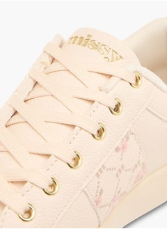 MISSY Women Missy Floral Print Lace-Up Sneakers  - Image 3