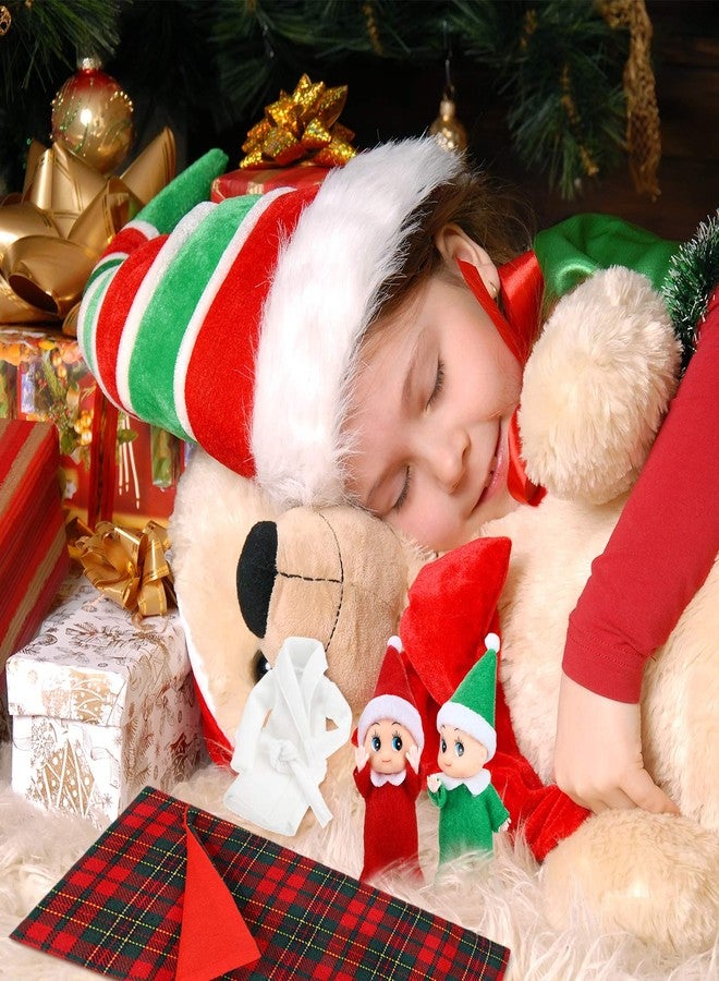 Skylety 2-Piece Christmas Doll Set - Twins, Sleeping Bag, Bathrobe - Red, Green, White - Image 4