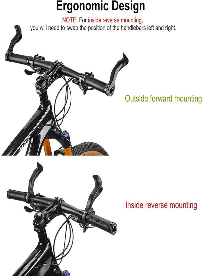 Svzadipe Bike Handlebar Ends Ergonomic No-Slip Bicycle Bar Ends Extension MTB Road Mountain Bike Bar Extender for 21.8-22.8mm Handlebar,1 Pair (Long) - Image 4