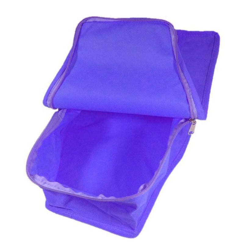 Atorakushon® Fabric Saree Cover Blouse Cover Garments Storage Bag Wedding Wardrobe Organiser Pack of 2 (Blue) - Image 2