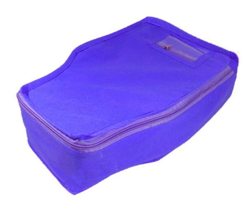 Atorakushon® Fabric Saree Cover Blouse Cover Garments Storage Bag Wedding Wardrobe Organiser Pack of 2 (Blue) - Image 4