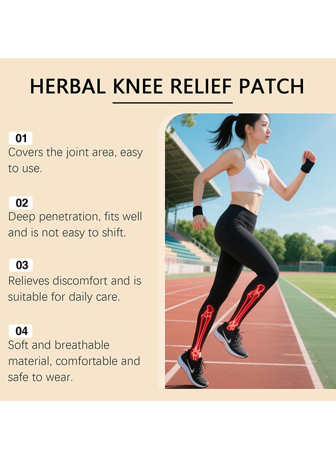 LANISKA 20 Pieces Herbal Knee Relief Patch Soothe Joints, Knee Relief Patches, Mugwort Pain Relief Patch To RelieveJoint, Lumbar, Cervical, knee, Leg And Muscle Pain Health Care Patch - Image 4
