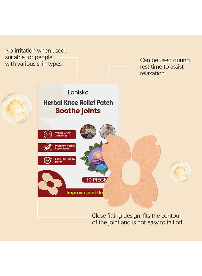 LANISKA 20 Pieces Herbal Knee Relief Patch Soothe Joints, Knee Relief Patches, Mugwort Pain Relief Patch To RelieveJoint, Lumbar, Cervical, knee, Leg And Muscle Pain Health Care Patch - Image 5
