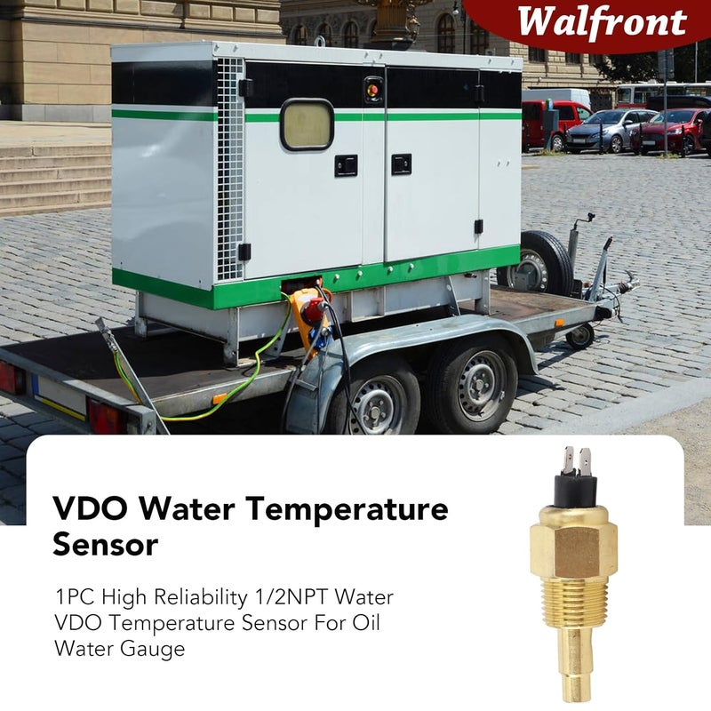Wal front 1PC Water Temperature Sensor, 1/2NPT Water Temperature Sensor for Oil Water Temperature Temp Gauge, 38℃~120℃ - Image 4
