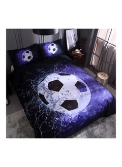 NIBEMINENT 3-Piece Football Court Printed Daybed Set Polyester Blue/Black/White Queen  - Image 4