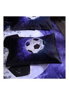 NIBEMINENT 3-Piece Football Court Printed Daybed Set Polyester Blue/Black/White Queen  - Image 3