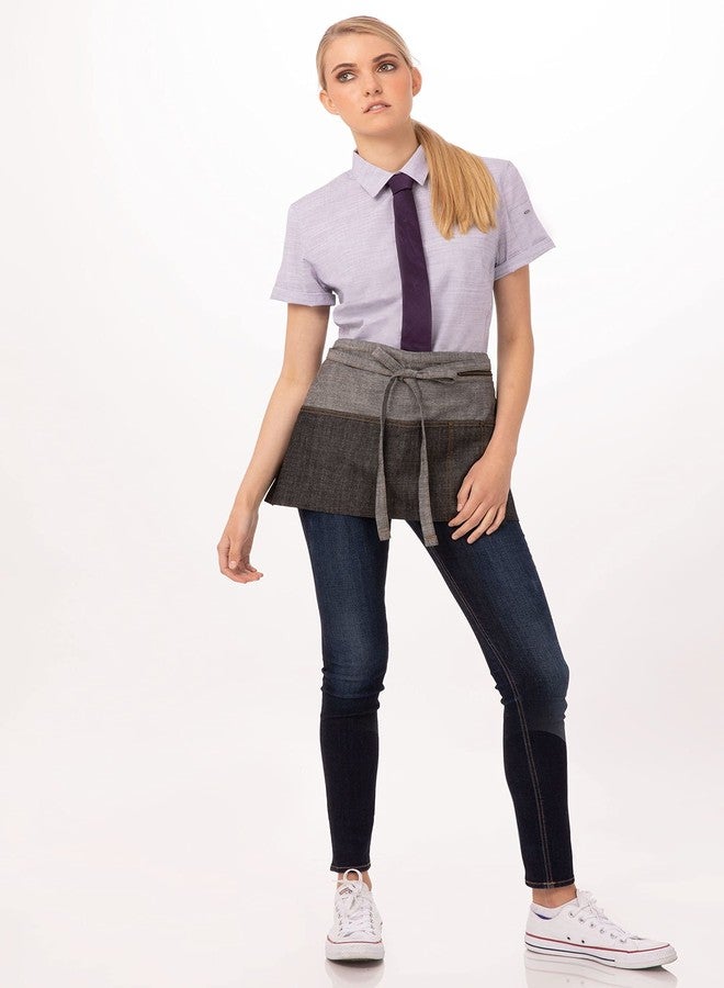 Chef Works Unisex Manhattan Waitress Apron, Black, One Size - Image 3