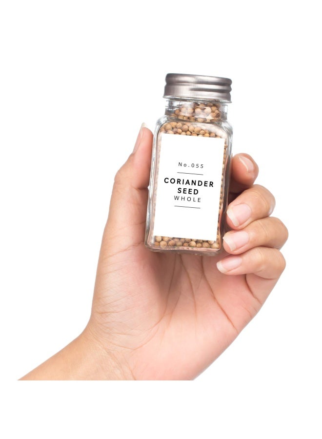 Lovable Labels Farmhouse Spice Jar Labels Minimalist 184 Preprinted 8 Blank Write On Stickers Dishwasher Save And Waterproof Great For Spices And Seasonings Set To Organize Your Spice Rack - Image 3