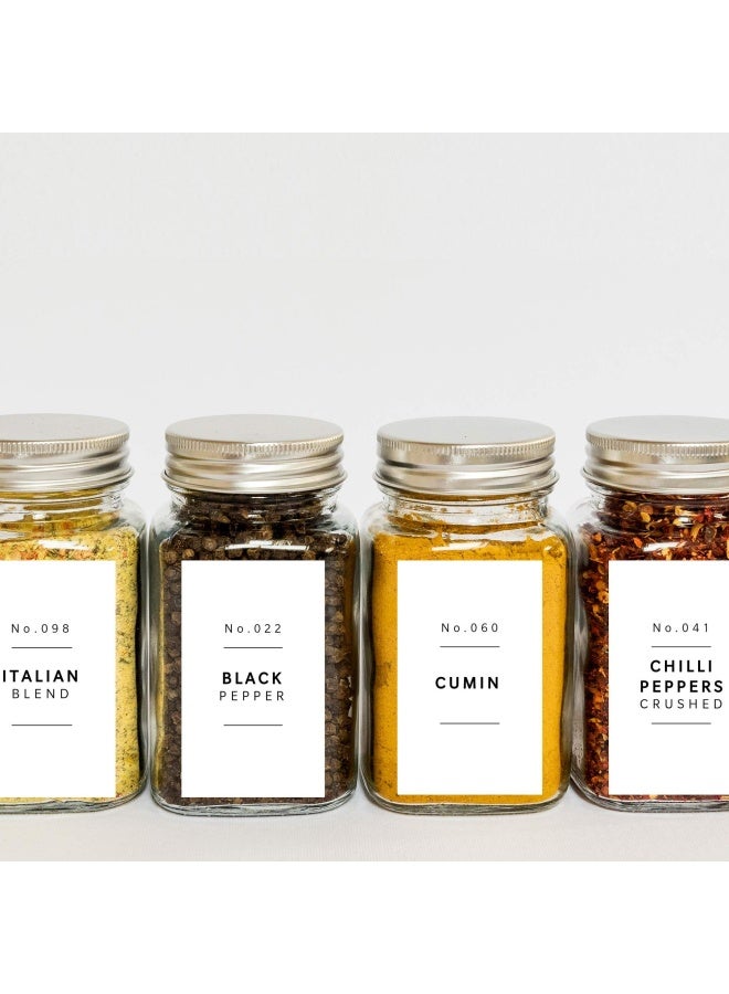 Lovable Labels Farmhouse Spice Jar Labels Minimalist 184 Preprinted 8 Blank Write On Stickers Dishwasher Save And Waterproof Great For Spices And Seasonings Set To Organize Your Spice Rack - Image 4