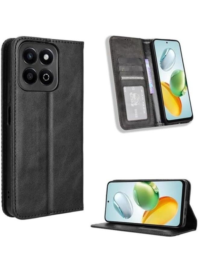 Wallet Case Compatible with Honor X7c 4G Case, Leather Flip Folio Cover Card Slots, Shockproof TPU Interior Magnetic Closure Stand Function - Image 1